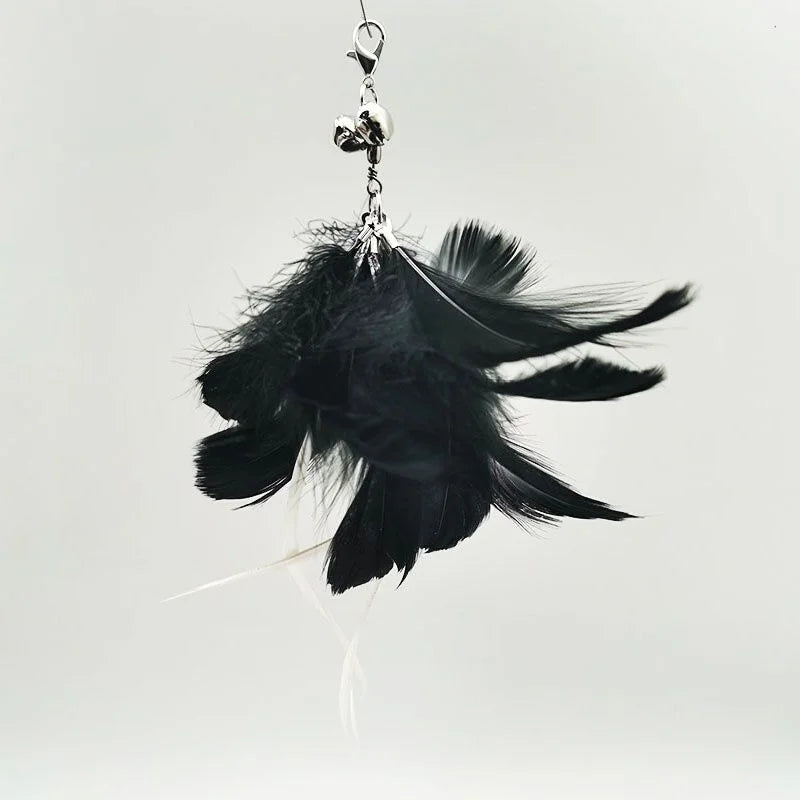 FanzyMarket interactive feather cat toy, a feather teaser for stimulating play and exercise for cats.