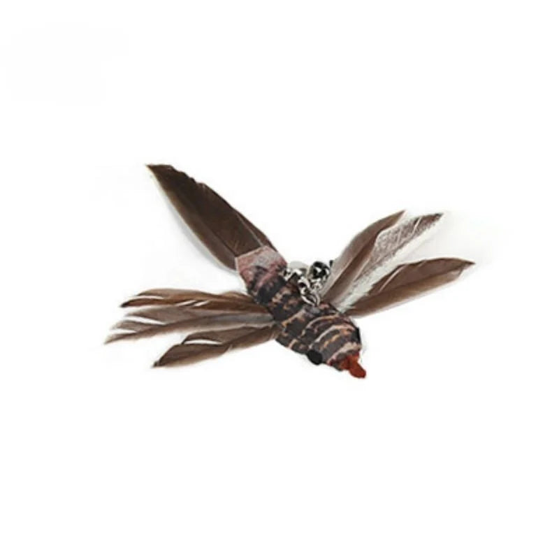FanzyMarket interactive feather cat toy teaser for playful cats, designed for exercise and entertainment with feather attachments.
