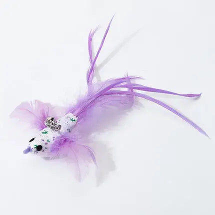 Interactive feather cat toy by FanzyMarket, feather teaser for playful exercise and entertainment for cats.