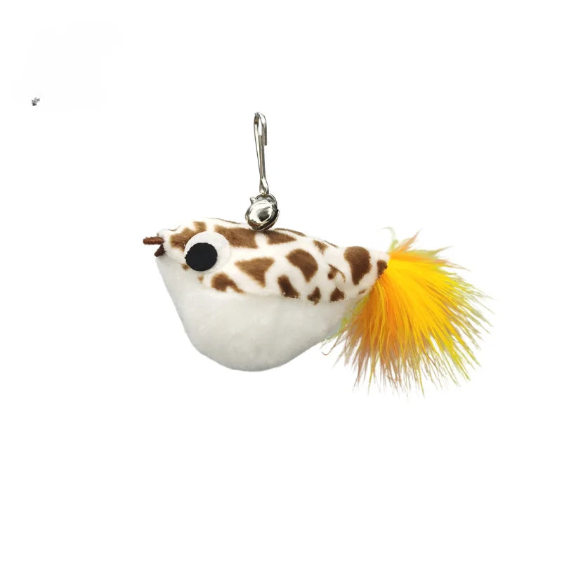 FanzyMarket interactive feather cat toy, a feather teaser for play and exercise, designed to engage cats in fun, active entertainment.