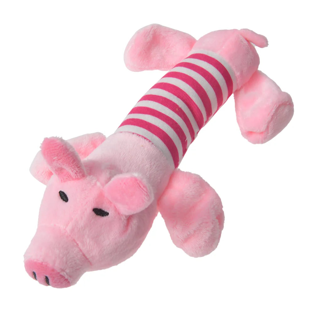 FanzyMarket plush dinosaur chew toy for dogs and cats, interactive fleece material, small size, soft and durable pet toy.
