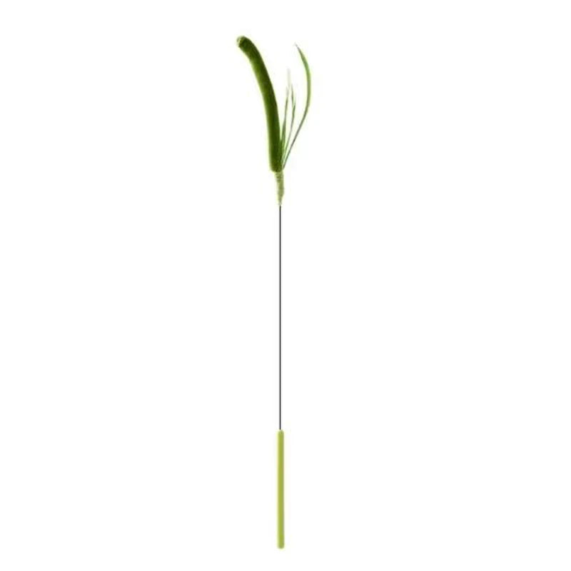 FanzyMarket interactive feather teaser wand for cats with flexible wire and durable feathers, perfect for playful feline entertainment.