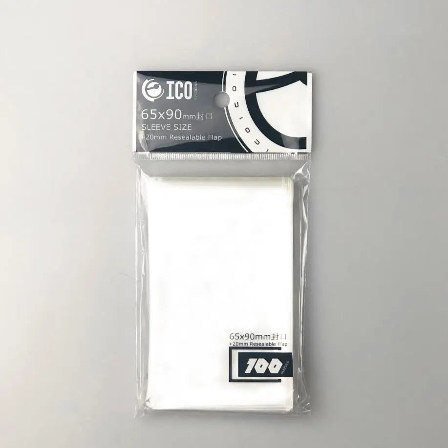 FanzyMarket 200 clear card sleeves for Magic, Pokémon, Yu-Gi-Oh, and board games, 65x90 mm standard trading card protectors