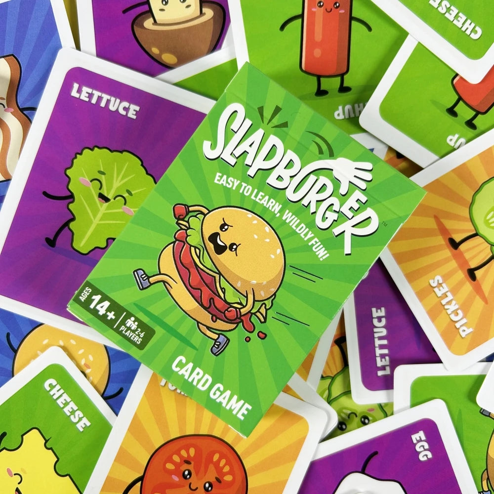 FanzyMarket Fast Slap Family Card Game deck featuring colorful cards for 2-6 players, ideal for fun party and family game nights.