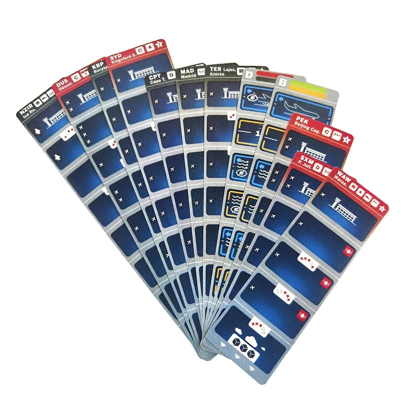 Sky Team Turbulence expansion board game by FanzyMarket featuring 20 new scenarios for cooperative 2-player gameplay with extra rules and modules.