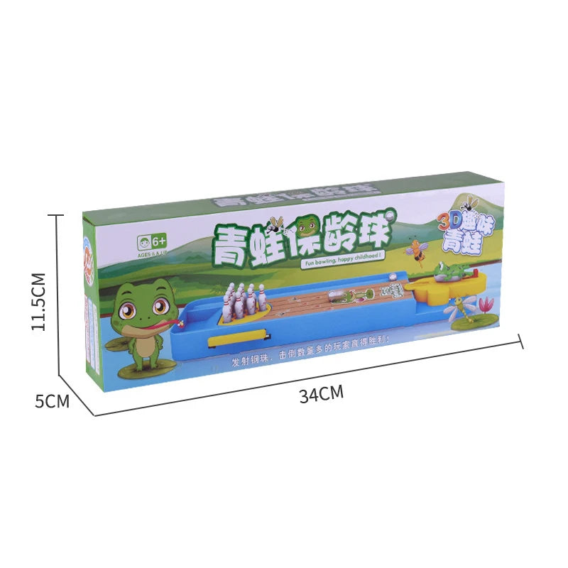 FanzyMarket mini desktop bowling game for kids, tabletop interactive sports and entertainment toy with pins and ball setup.