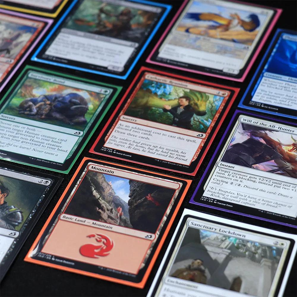 FanzyMarket 100-pack matte card sleeves, 66 x 91 mm, standard TCG trading card protectors for tarot and board games.