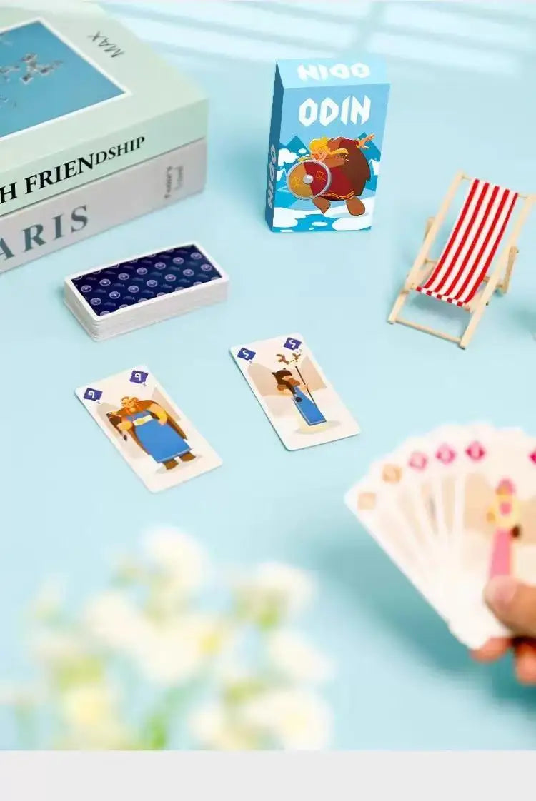 Odin Card Game by FanzyMarket, a family party card game for 2-6 players, designed for quick 15-minute gameplay.