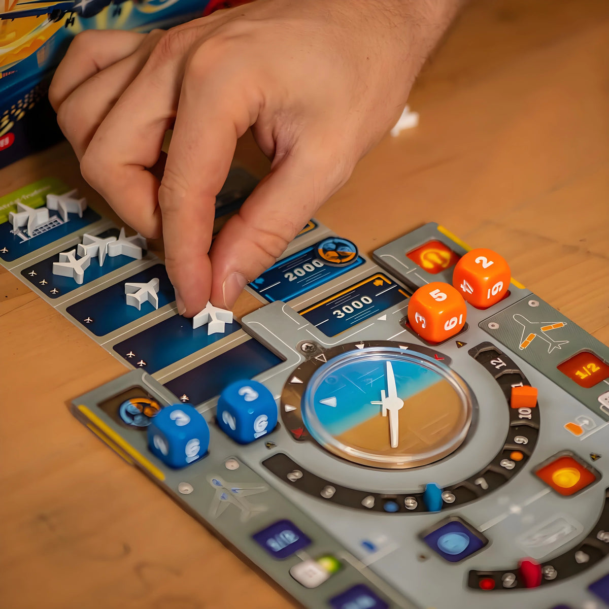 Sky Team Cooperative Board Game by FanzyMarket, a 2-player strategy game to land the plane, fast-paced fun for teens and adults.