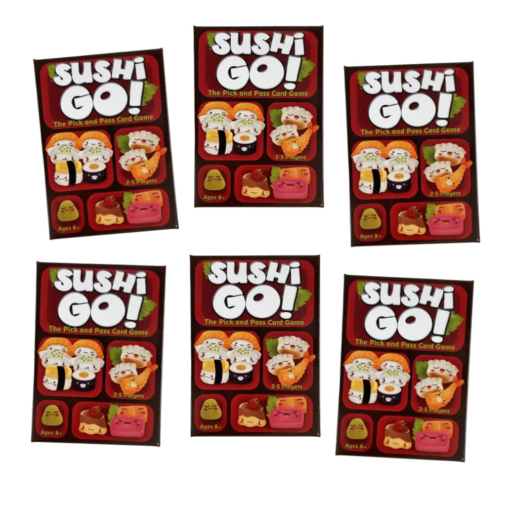 Family Sushi Card Game by FanzyMarket, fun drafting card game for gatherings and holidays, featuring colorful sushi-themed cards.