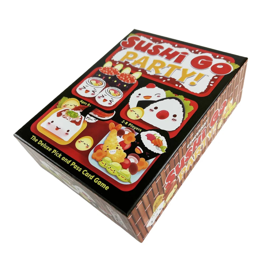 Family Sushi Card Game by FanzyMarket, fun drafting card game for gatherings and holidays, featuring colorful sushi-themed cards.