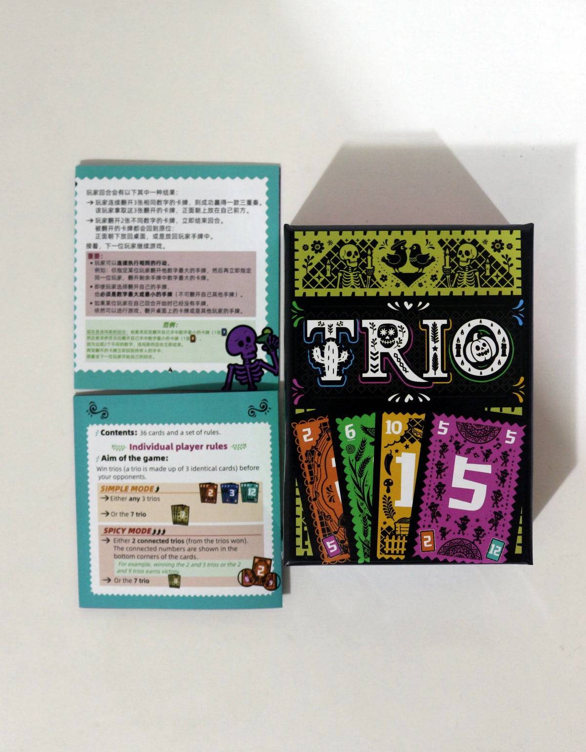 FanzyMarket Trio Family Card Game for 3-6 players, suitable for ages 8 and up, features colorful cards for quick, fun gameplay.