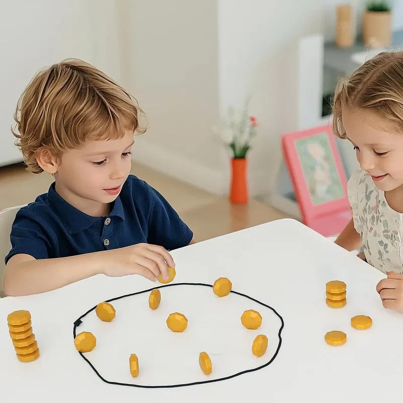 FanzyMarket magnetic stones strategy game with portable magnetic board, perfect for family fun for kids and adults.