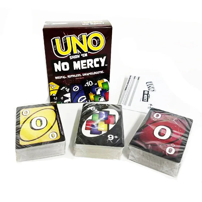 FanzyMarket No Mercy card game for family parties, featuring colorful cards for teens and adults, perfect for holidays and birthdays.