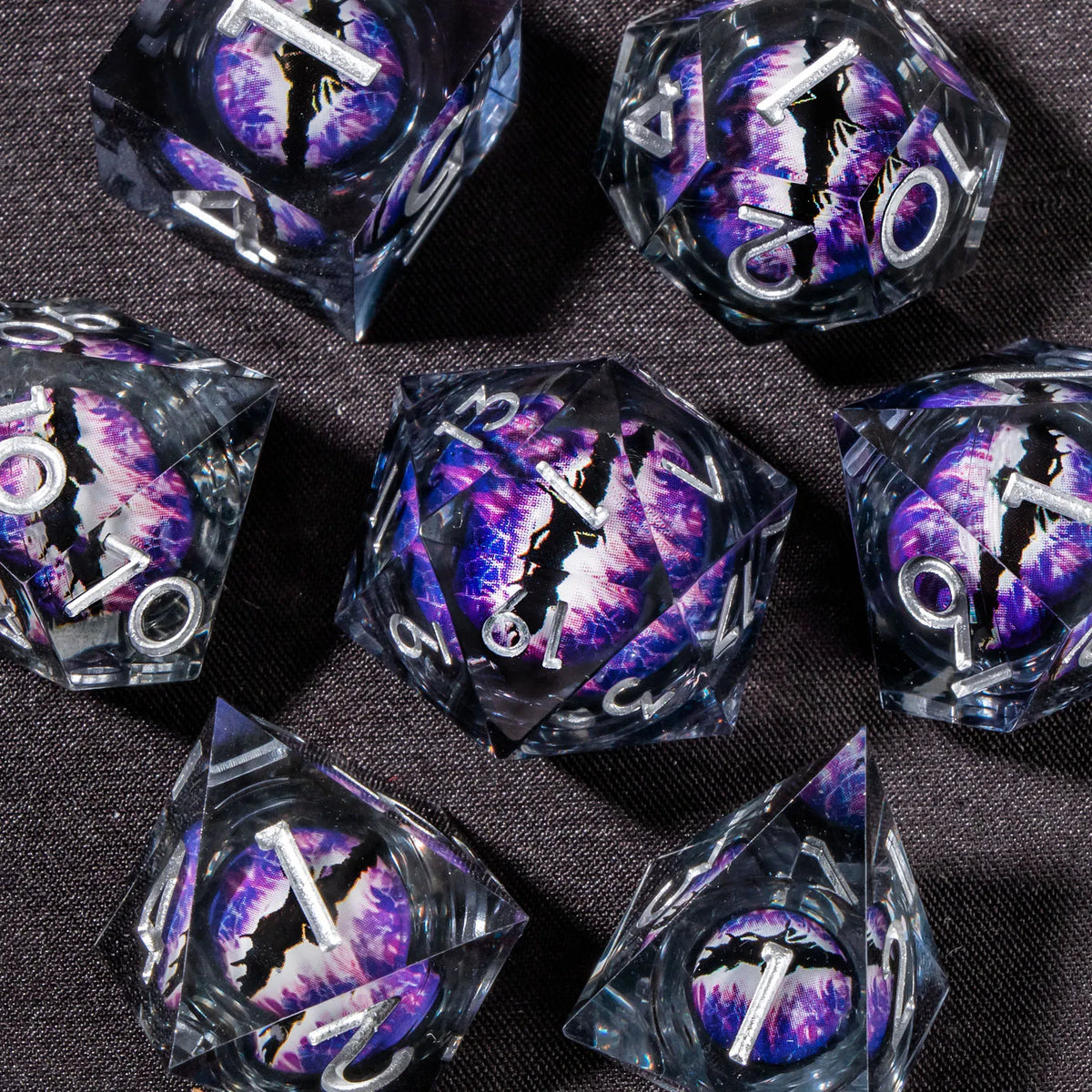 FanzyMarket digital electronic dice roller for board games, RPGs, and parties, showing colorful digital dice in use.