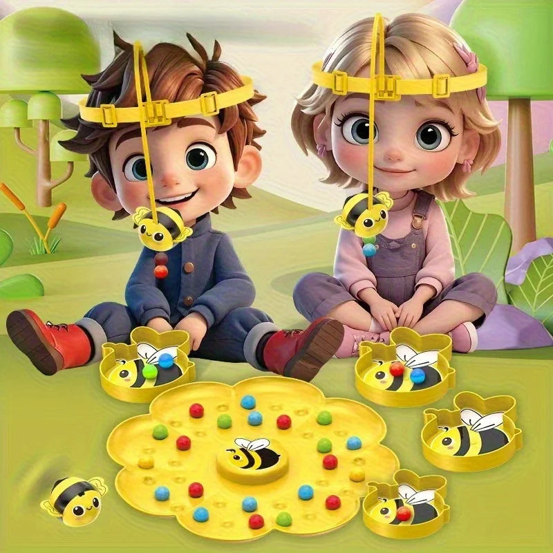 FanzyMarket Little Bumblebee kids' board game with fishing and puzzle features, suitable for family fun and educational play.