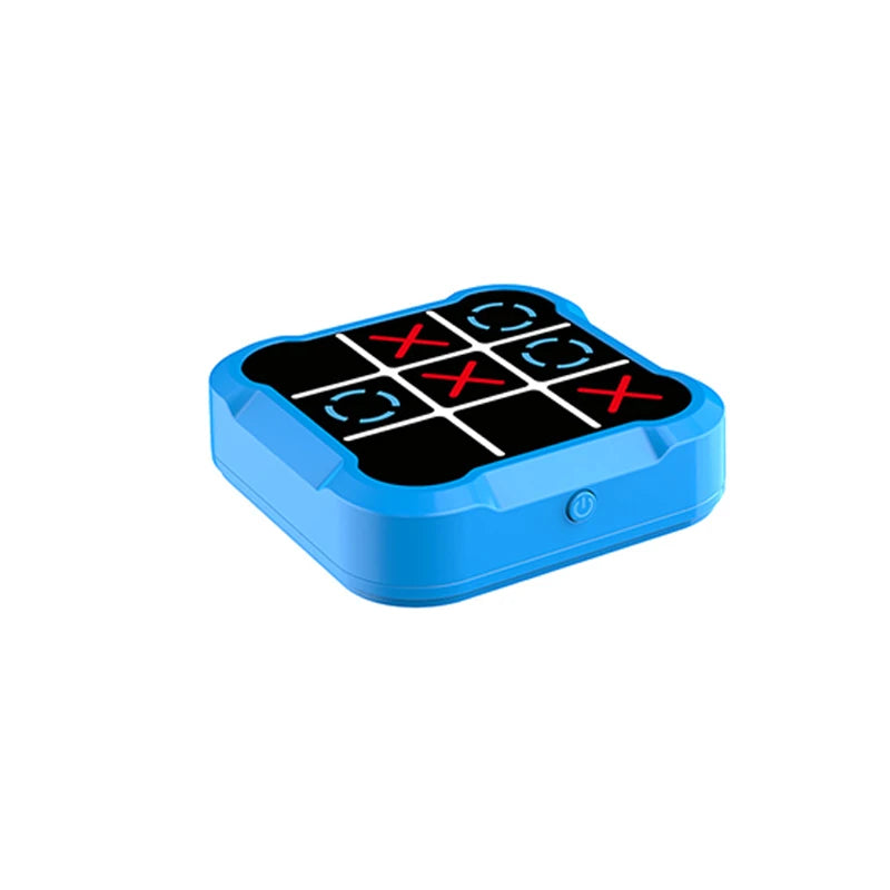 FanzyMarket portable electronic Tic Tac Toe game for kids, educational strategy toy, interactive brain game, yellow handheld device.