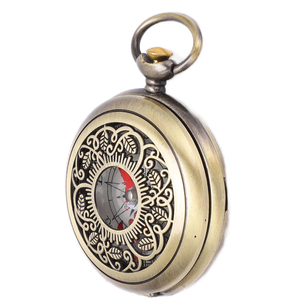 FanzyMarket brass pocket compass on keychain, ideal for camping and hiking navigation, portable outdoor outdoor gear.