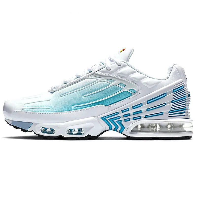 Silver and black breathable outdoor running sneakers by FanzyMarket, unisex athletic shoes for fitness and outdoor exercise.