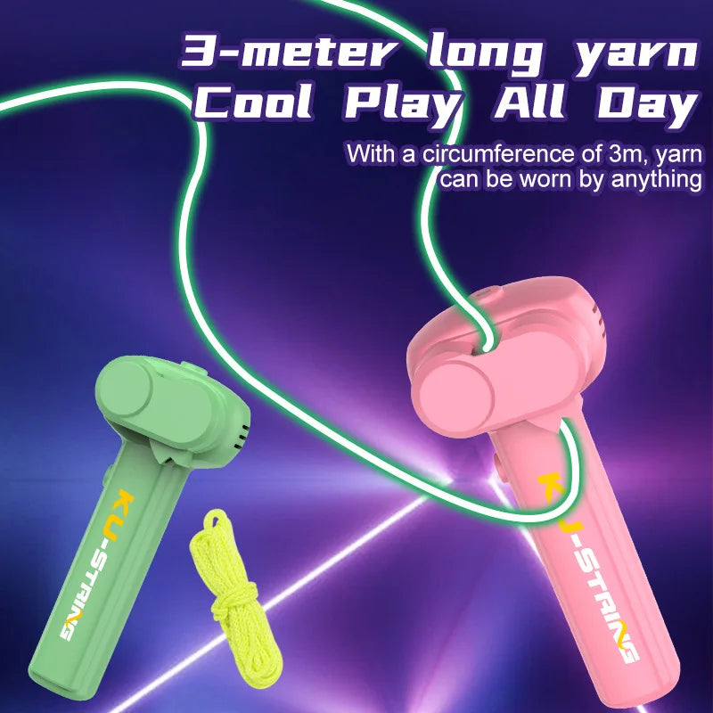 Luminous LED jump rope for kids, glowing outdoor toy from FanzyMarket, suitable for outdoor play, parties, and parent-child games.