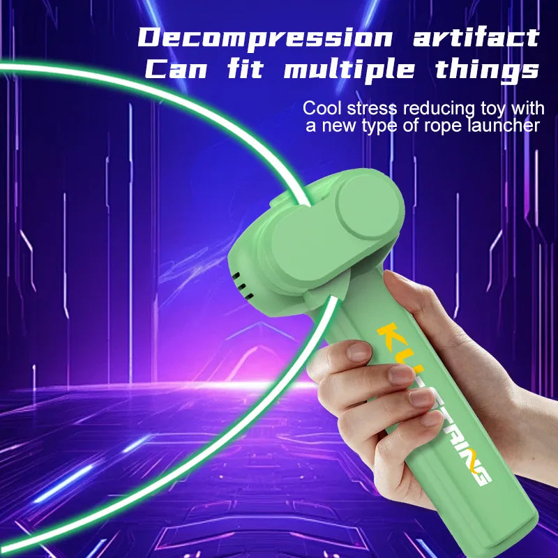 Luminous LED jump rope for kids by FanzyMarket, glowing outdoor fitness and party toy, perfect for travel and parent-child games.