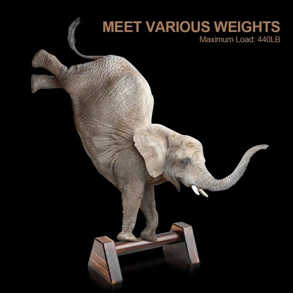 Pair of wooden push-up stands with anti-slip bases, 25 cm and 50 cm, for home strength training by FanzyMarket.