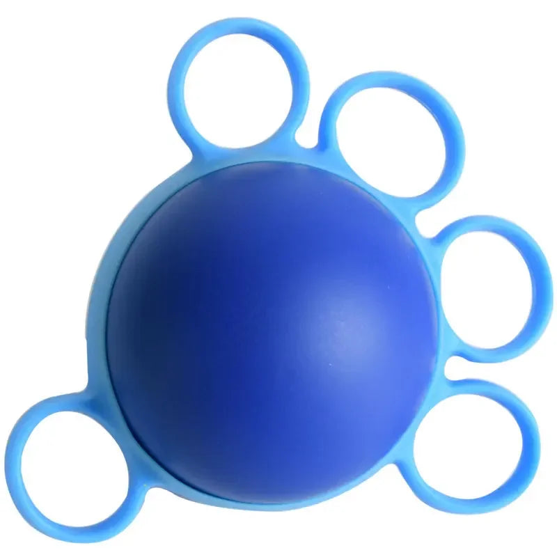 Yellow FanzyMarket hand therapy grip strengthener ball for finger and hand muscle recovery, designed for fitness and rehabilitation exercises.