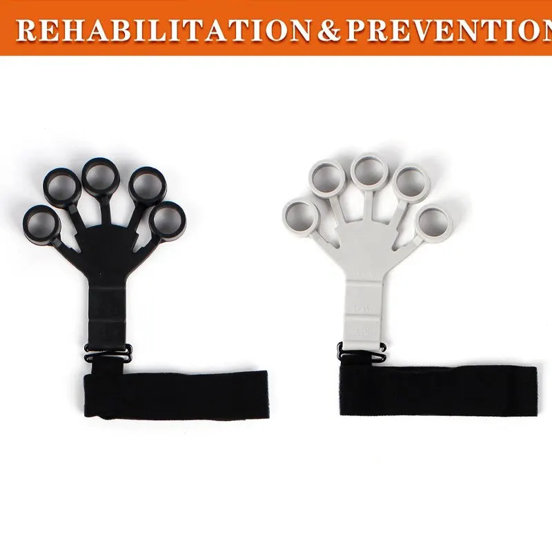 FanzyMarket 2-pack silicone finger exercisers with 6 resistance levels for hand strength, rehab, guitarists, and athletes.