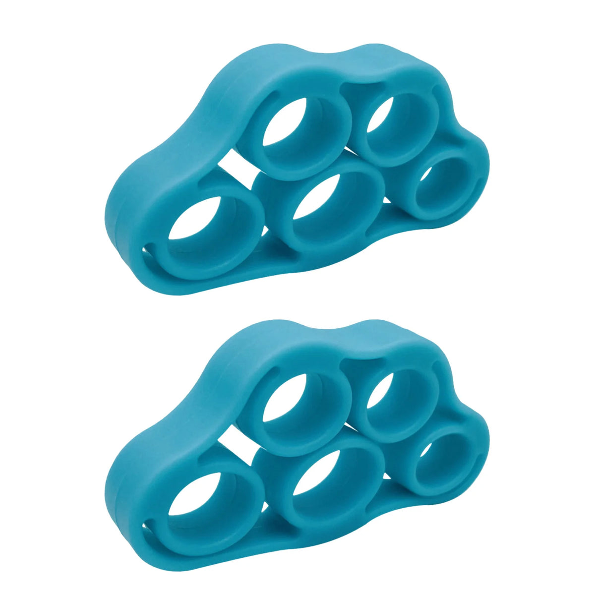 Dark green FanzyMarket 5-finger silicone strengthener ring for hand grip, finger exercise, rehab, guitar practice, and stress relief.