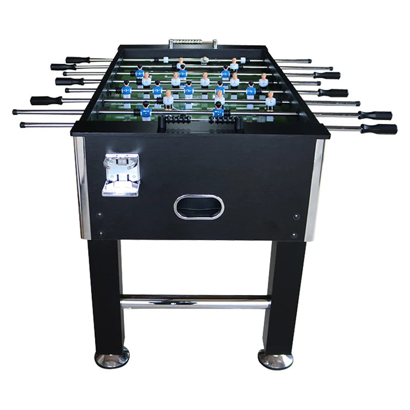 FanzyMarket professional foosball table for adults, 2-player table soccer game with sturdy construction and detailed playing surface.