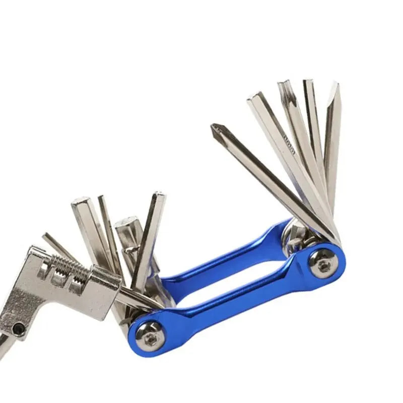 11-in-1 Portable Bicycle Multi-Tool Kit for Bike Repair & Cycling in yellow