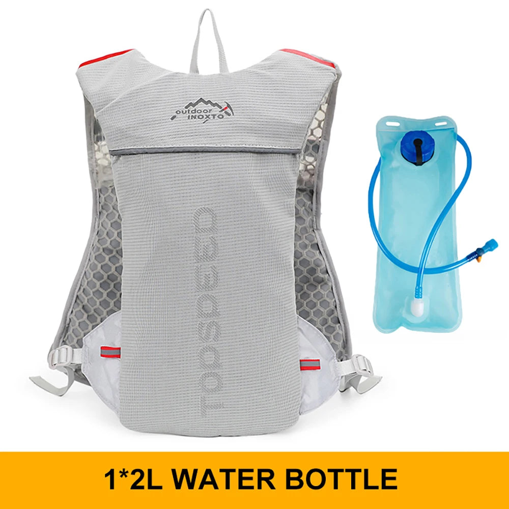 FanzyMarket 5L ultralight hydration running vest backpack with breathable design for trail, marathon, and jogging, unisex sports gear.