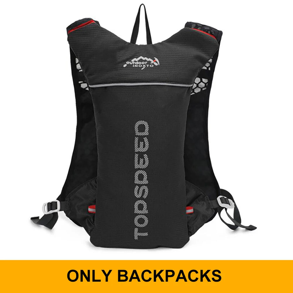 FanzyMarket ultralight hydration running vest backpack with 5L capacity, breathable design, suitable for trail running and jogging.