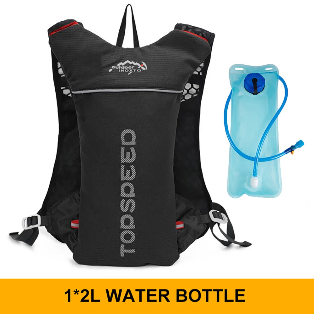 FanzyMarket 5L ultralight hydration running vest backpack, breathable trail and marathon jogger pack for unisex fitness activities.