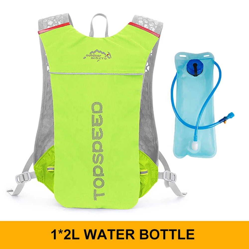 FanzyMarket 5L ultralight hydration running vest backpack, breathable trail and marathon jogging pack, unisex sports accessory.