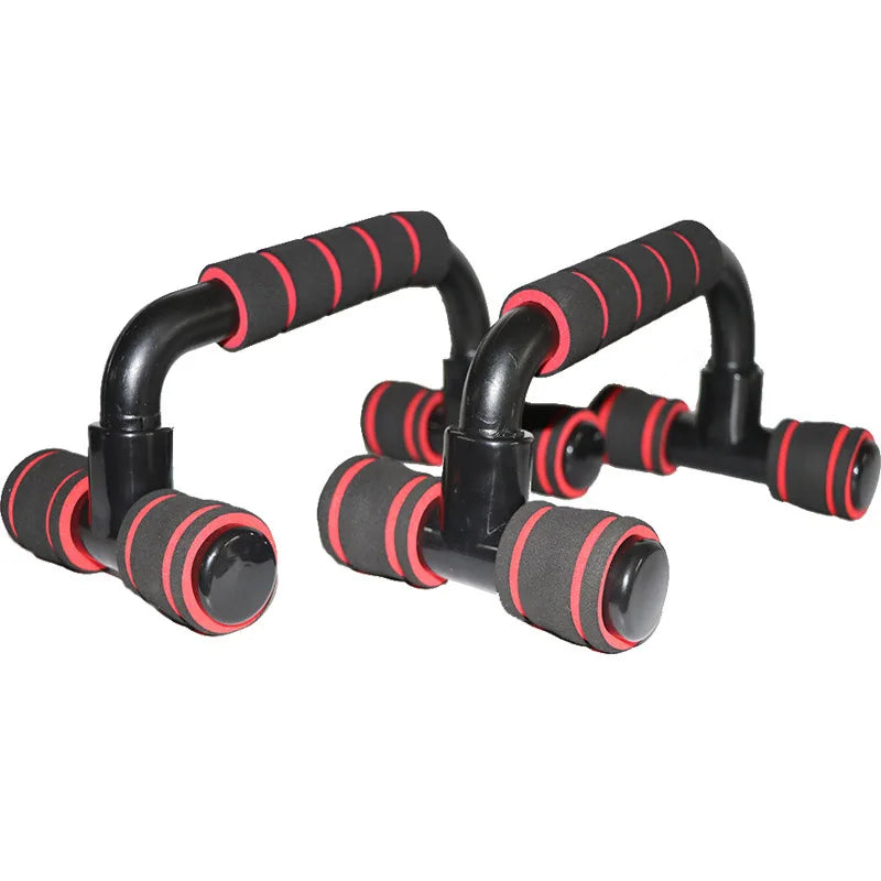 FanzyMarket blue foam grip push-up bars with handles for home workout and strength training, designed for comfortable exercise.