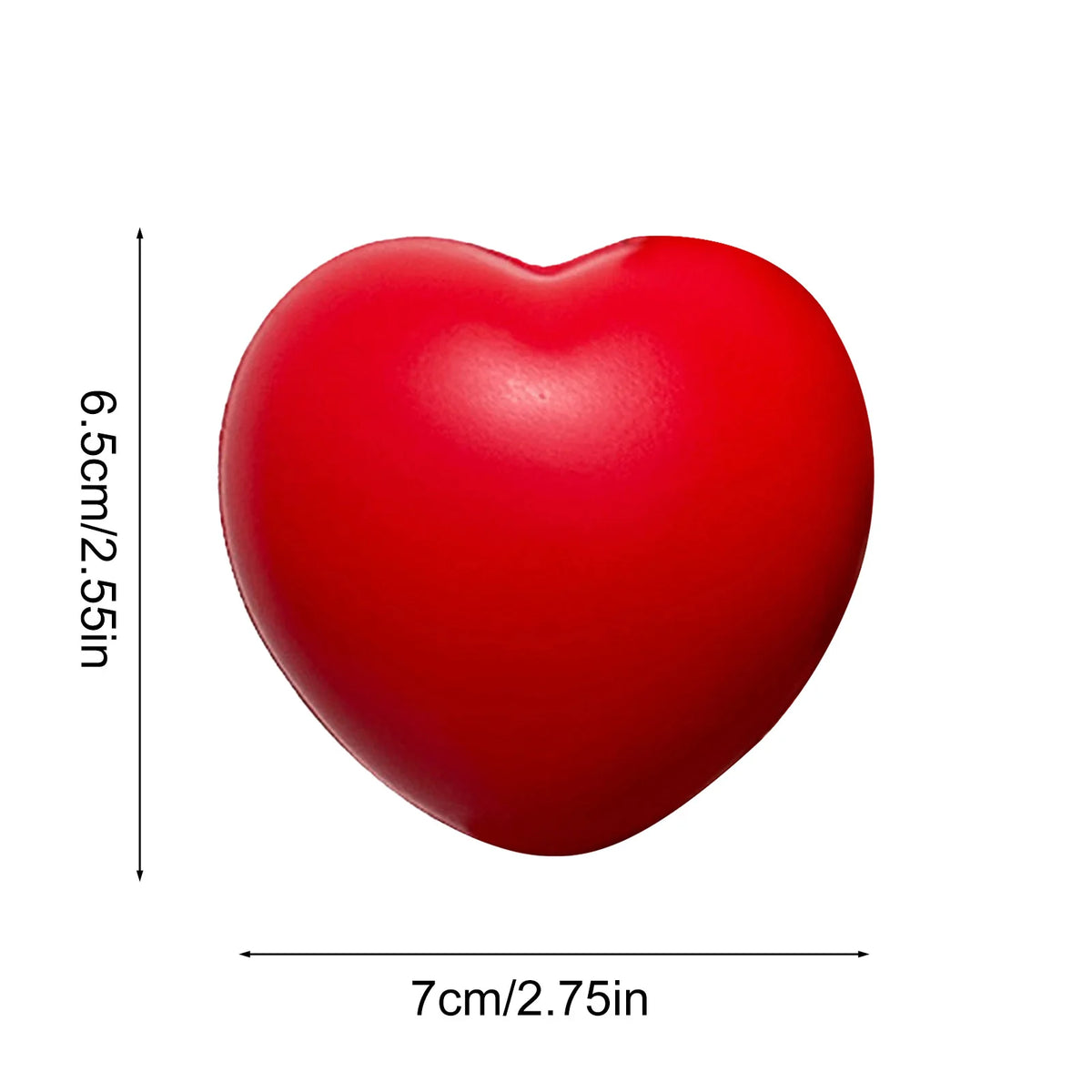 FanzyMarket heart-shaped finger grip strength trainer squeeze ball for hand exercise and stress relief, 2.76 inches.