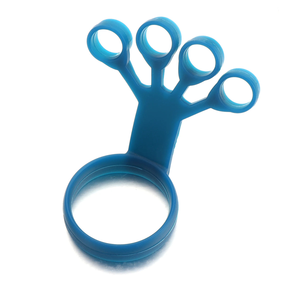 Red silicone hand grip strength trainer ball for wrist rehab and stress relief, 1.8 x 2.4 inches, by FanzyMarket.
