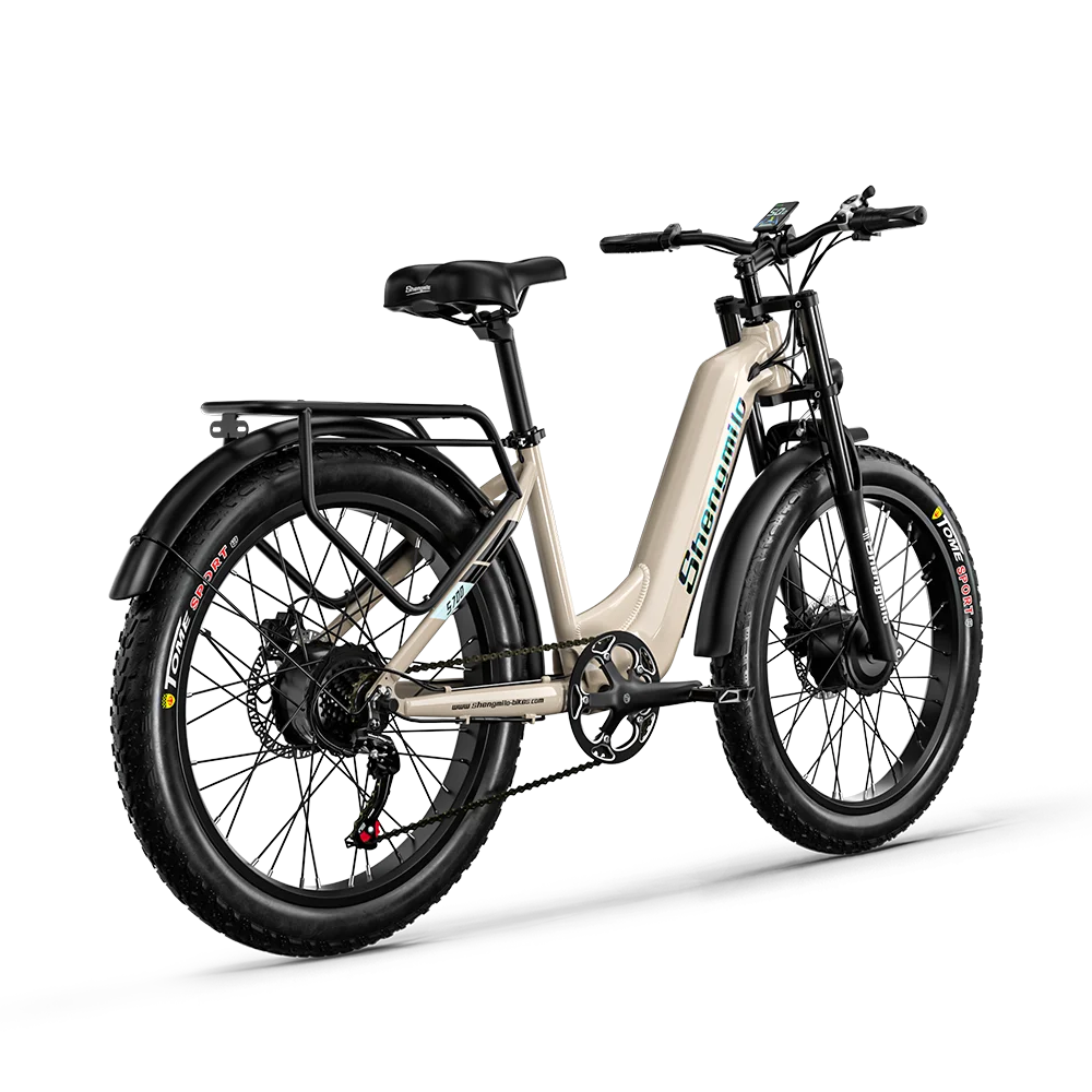 FanzyMarket 2000W dual motor electric fat tire e-bike for adults with 26-inch wheels and 48V 17.5Ah battery, ideal for commuting.