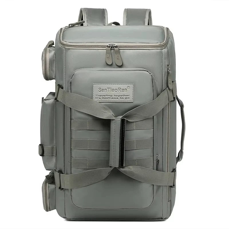 FanzyMarket large sports backpack with wet/dry separation, suitable for gym, yoga, fitness, and fishing activities.
