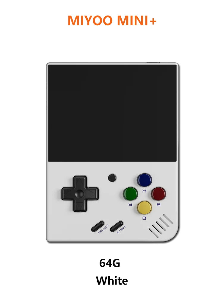 FanzyMarket portable retro handheld game console with 3.5-inch IPS screen, black design, Linux emulator, ideal for kids' gaming.