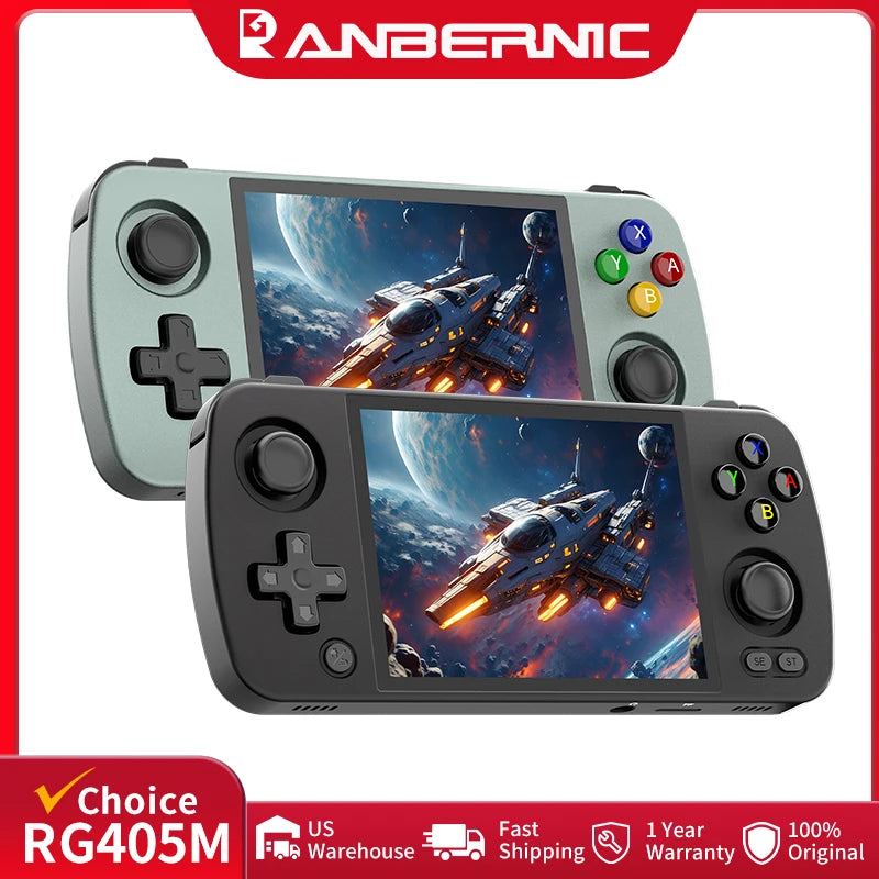FanzyMarket 4.0-inch Android handheld gaming console with metal shell, IPS touchscreen, 128GB storage, and 3000+ retro games.