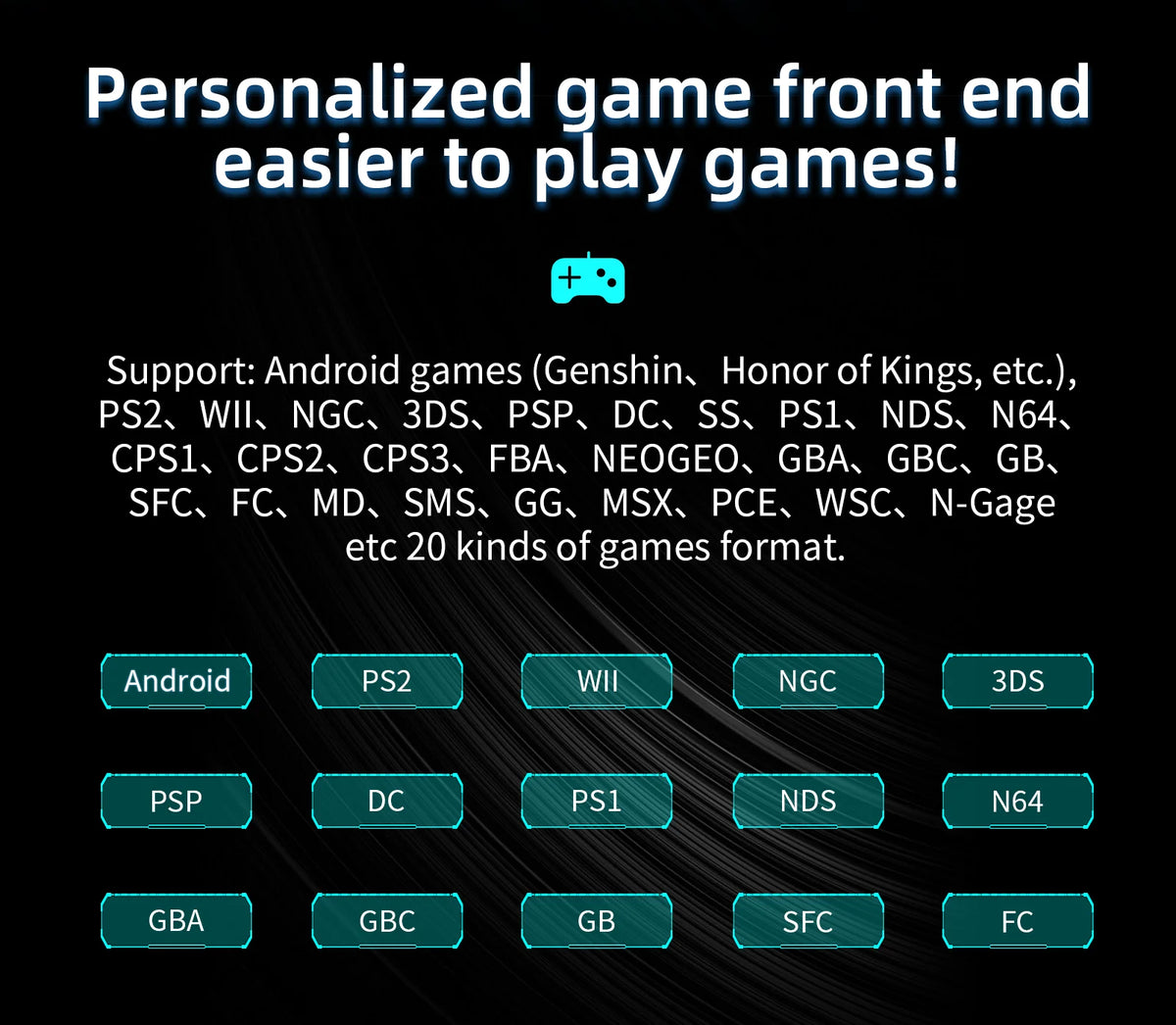 FanzyMarket 4.0-inch Android handheld gaming console with metal shell, IPS touchscreen, 128GB storage, and 3000+ retro games.