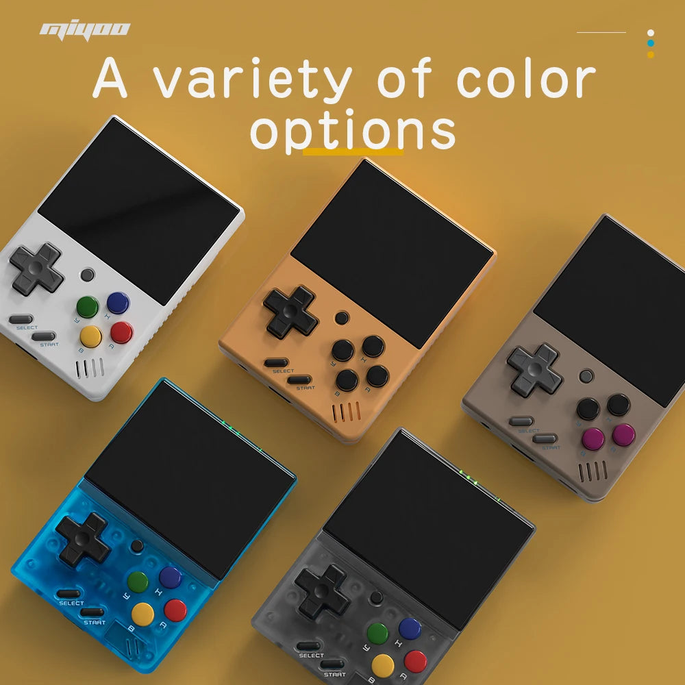 FanzyMarket portable retro handheld game console with 2.8-inch IPS screen, classic gaming emulator, and 5K+ games.